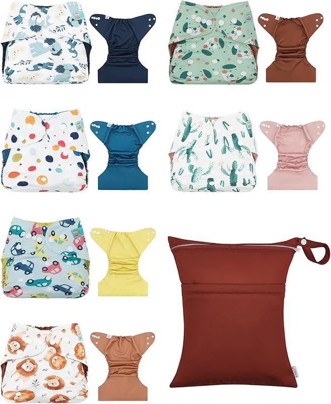 ALVA Baby Cloth Diaper Covers with Wet Bag and Swim Diaper Shell