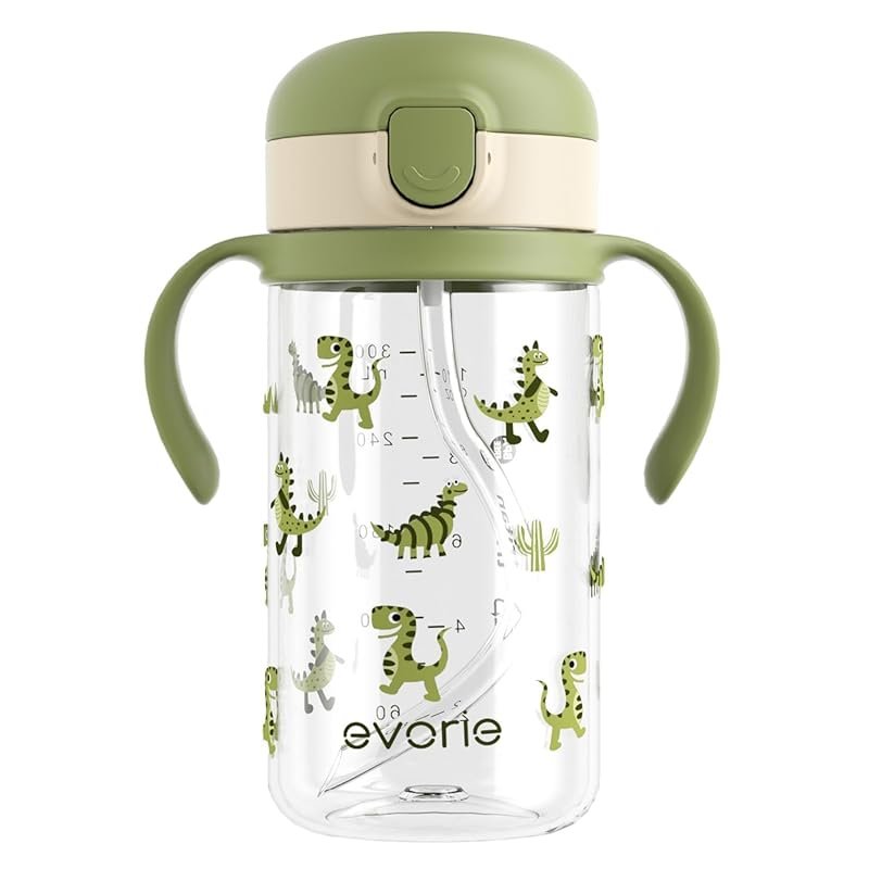 Evorie Tritan 10oz Spill Proof Sippy Cup with Handles for 1 to 3 Year 