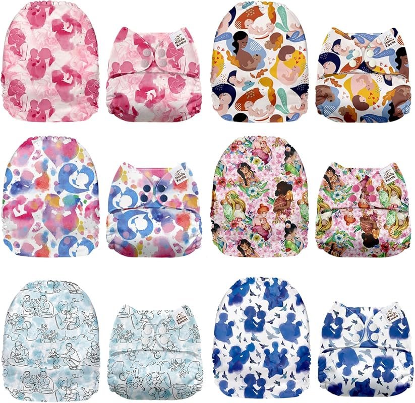 Mama Koala 1.0 pocket cloth diaper shells, 6 pack, shell only without 