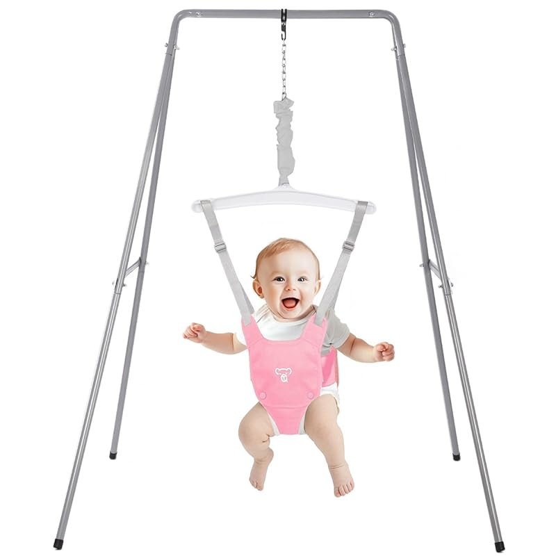 Baby Jumper with Stand for Infants 6-24 Months, a Baby Exerciser and B