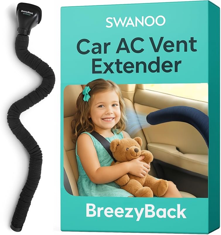 Swanoo Car Vent Extender Air Hose Directs Backseat Air to Kids Univers