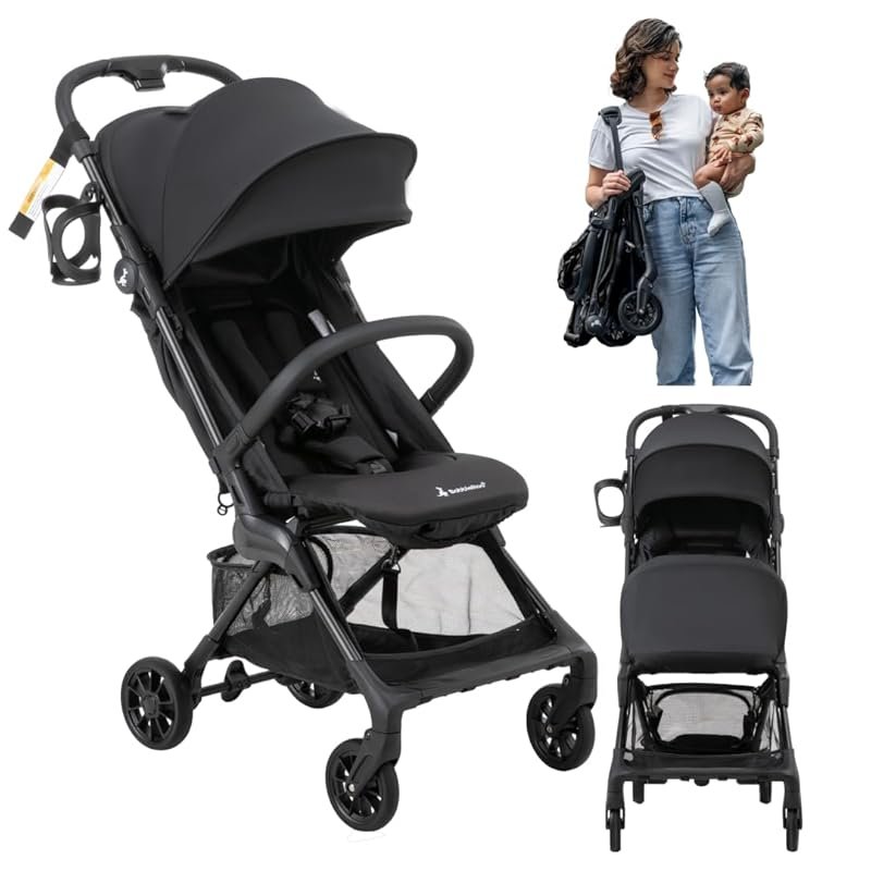 BabbleRoo Hoplite lightweight travel stroller for airplane with easy f