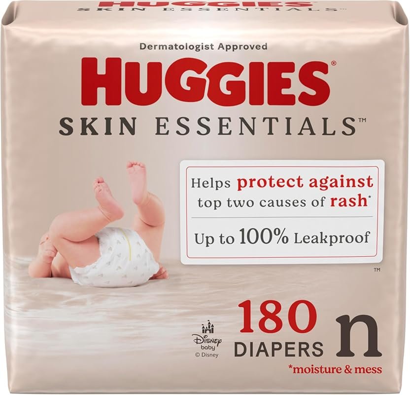 Huggies Size Newborn Diapers, Skin Essentials Baby Diapers, Size Newbo