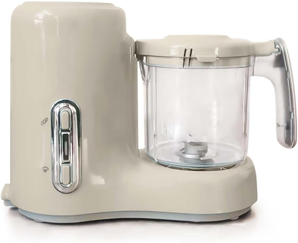 Baby Food Maker with Steamer, Blender, and Puree Functions in Light Gr