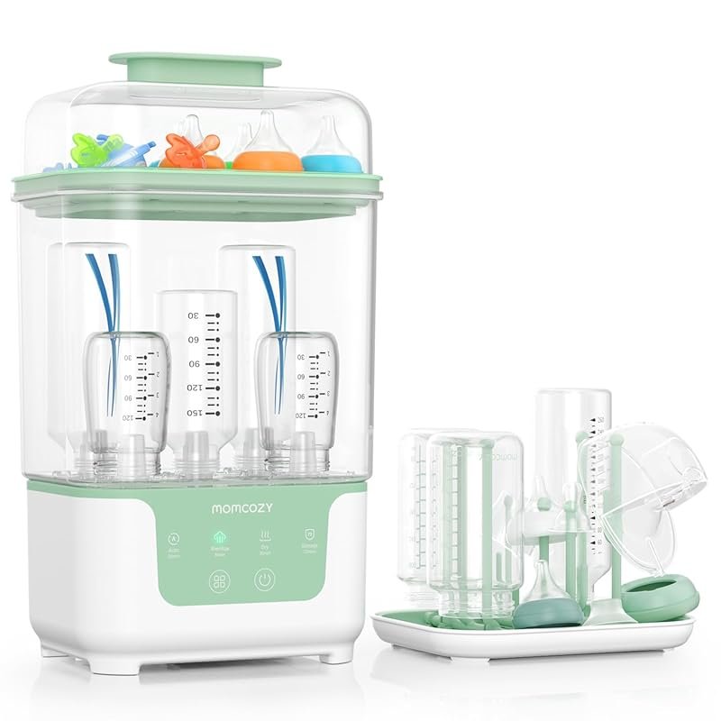 Momcozy Compact Modular Steam Bottle Sterilizer and Dryer, 4-in-1 desi