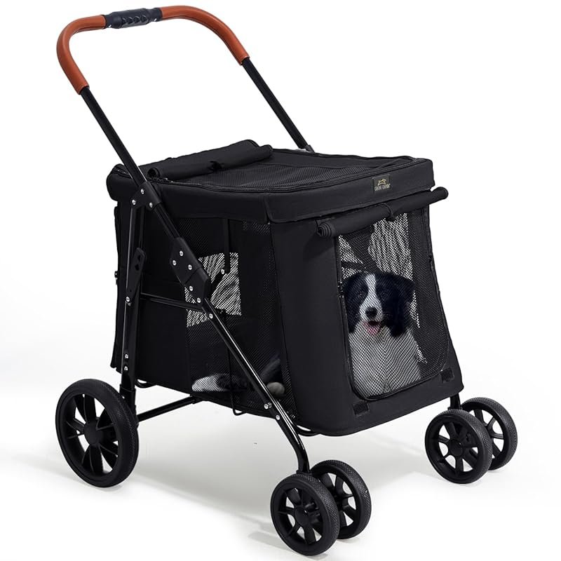 CANINE CANYON Scout Pet Stroller with One-Button Fold, Adjustable Mesh