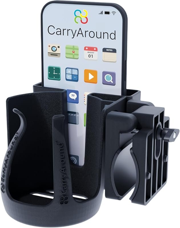 Stroller Cup Holder, Baby Cups, Tumblers, Large Phone  by CarryAround,