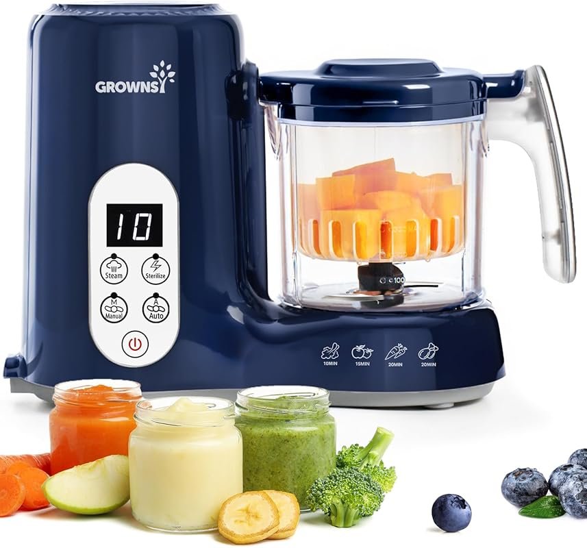 Grownsy Baby Food Maker with Steam Basket for One Step Steaming Blendi