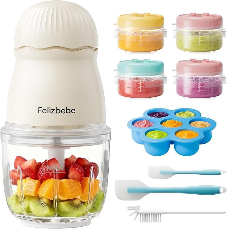 Small Baby Food Maker Set with 10oz Capacity and Accessories for Puree