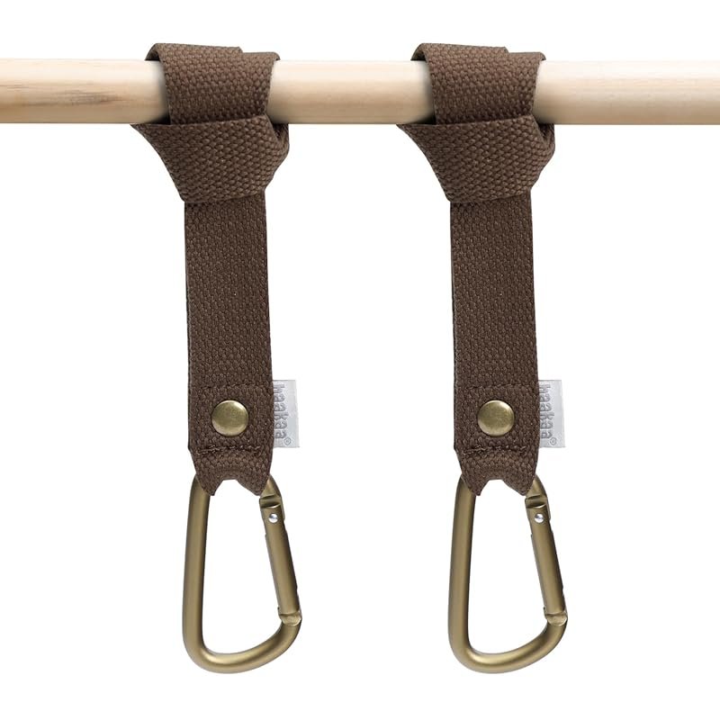 Baby Stroller Hooks with Non Slip One Hand Opening for Diaper Bags Bac