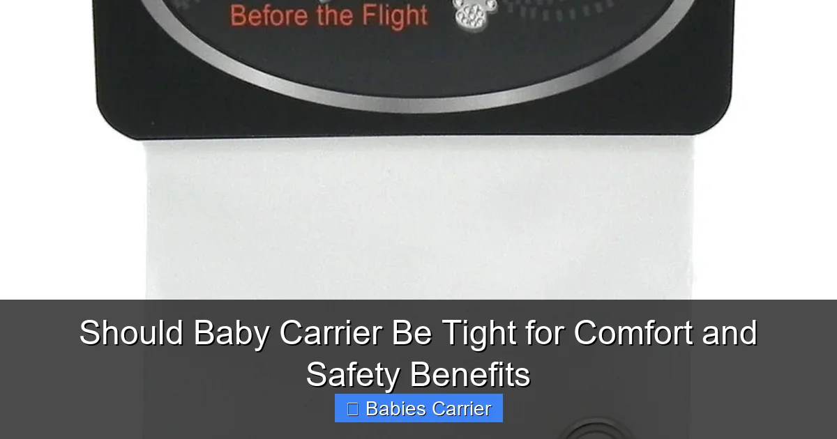 Should Baby Carrier Be Tight for Comfort and Safety Benefits