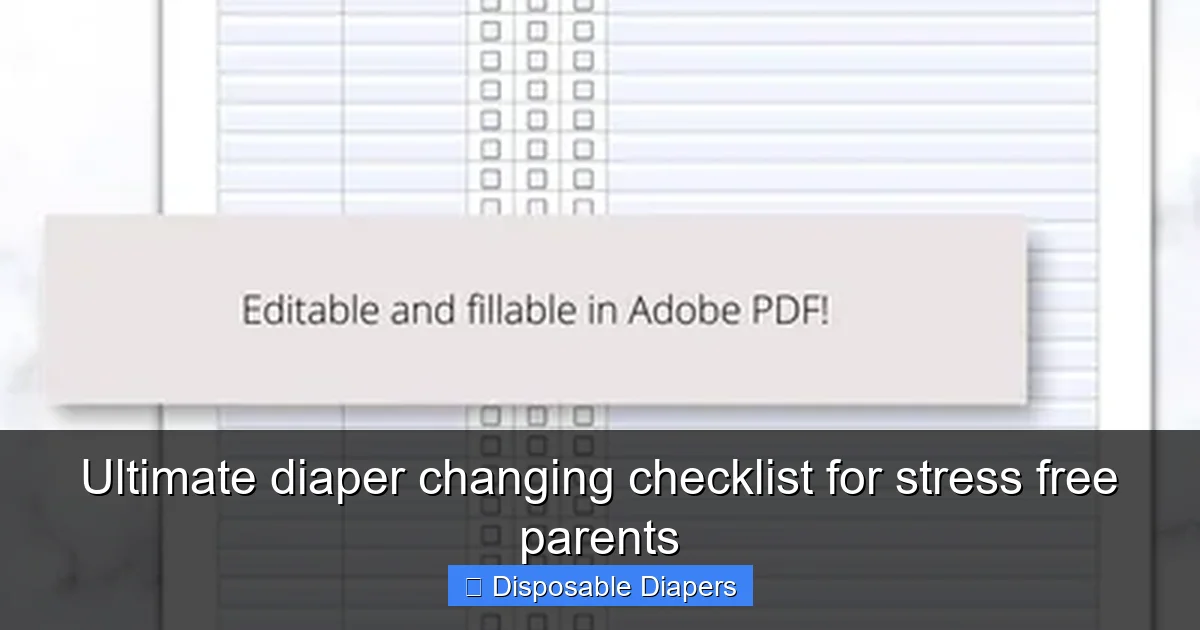 Ultimate diaper changing checklist for stress free parents