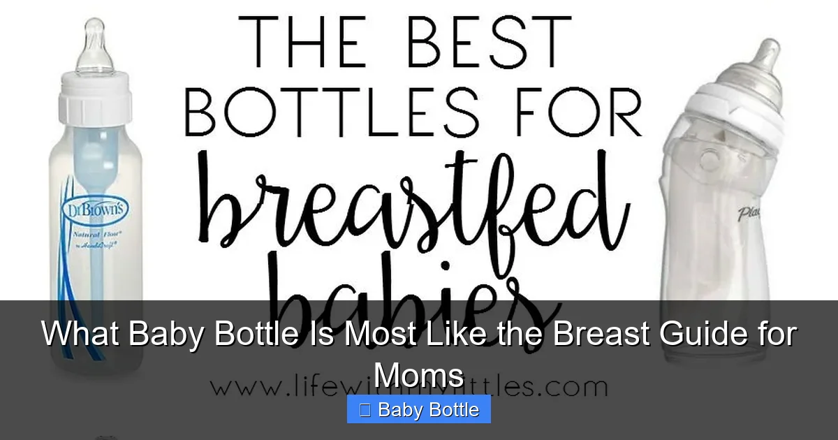 What Baby Bottle Is Most Like the Breast Guide for Moms