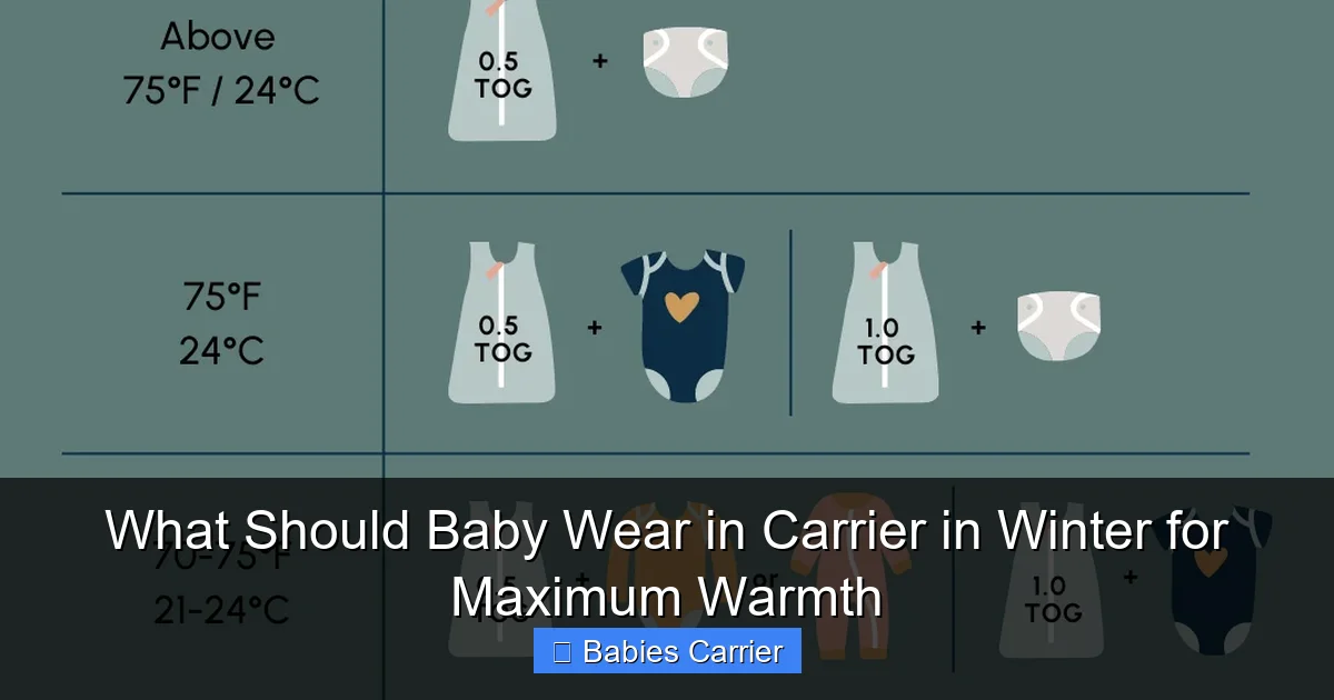 What Should Baby Wear in Carrier in Winter for Maximum Warmth