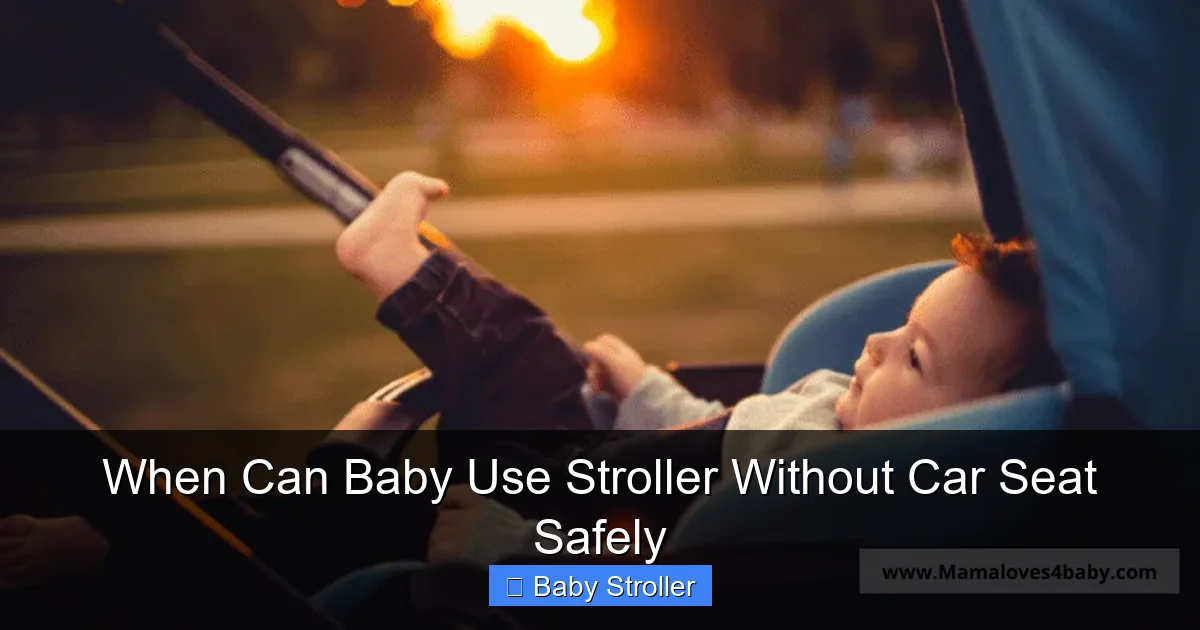 When Can Baby Use Stroller Without Car Seat Safely